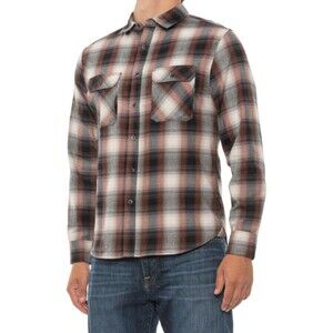 Fundamental Coast Ventura Shirt Mens S Flannel Plaid Button Red Long Sleeves NEW